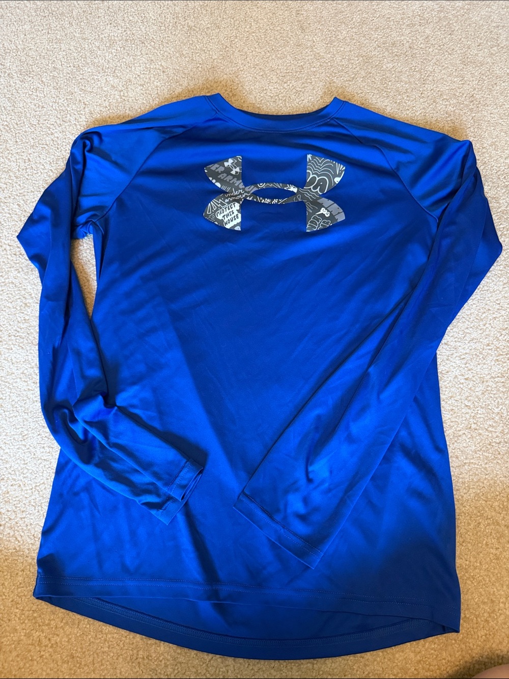 Under Armour Royal Blue youth Long-Sleeve Performance Tee